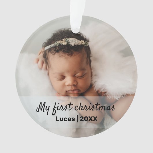 Kute baby's eerste kerstversiering ornament (voorkant)