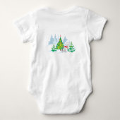 Kute Baby's First Kerstmis Baby Goats and Tree Romper (Achterkant)