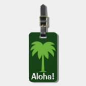 Kute Bagagelabel met palmboom | Aloha! (Voorkant verticaal)