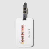 Kute Bagagelabels-Caterpijler #2-Personaliseer het Bagagelabel (Voorkant (verticaal))