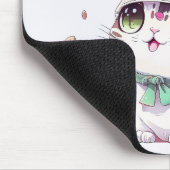 Kute Baker Pastry Chef Cat Kitten met brood | Muismat (Hoek)