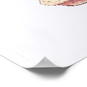 Kute Baker Pastry Chef Cat Kitten met brood | Poster (Hoek)