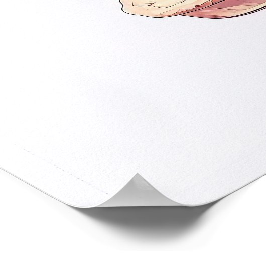 Kute Baker Pastry Chef Cat Kitten met brood | Poster (Hoek)