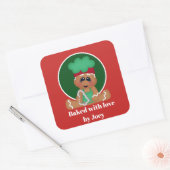 Kute bakken kinder ontbijtkoek voeg sticker toe (Envelop)