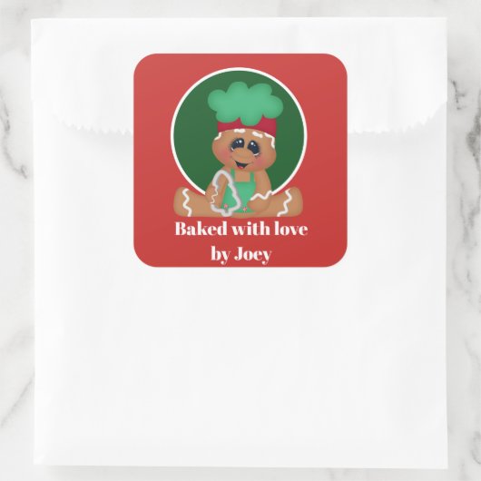 Kute bakken kinder ontbijtkoek voeg sticker toe (Tas)