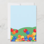 Kute Ball Pit Bounce House Birthday Party Kaart (Achterkant)