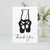 Kute balletdanserleggen en slippers bedankkaart (Staand voorkant)