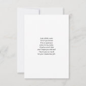 Kute balletdanserleggen en slippers bedankkaart (Achterkant)