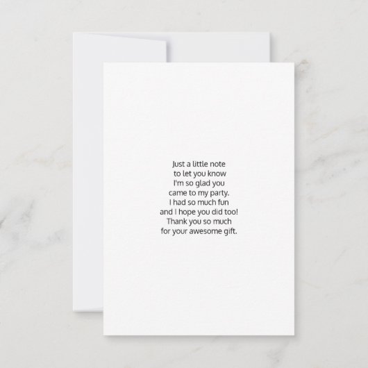 Kute balletdanserleggen en slippers bedankkaart (Achterkant)