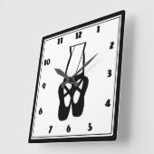 Kute balletdanserleggen en slippers vierkante klok (Hoek)