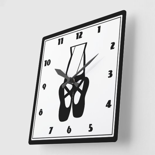 Kute balletdanserleggen en slippers vierkante klok (Hoek)