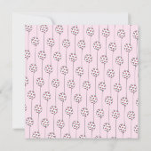 Kute ballon - Roze Kinder 3de verjaardag Uitnodigi Kaart (Achterkant)