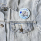 Kute ballons Elephant Baby shower Grandma-To-Be Ronde Button 5,7 Cm (In situ)