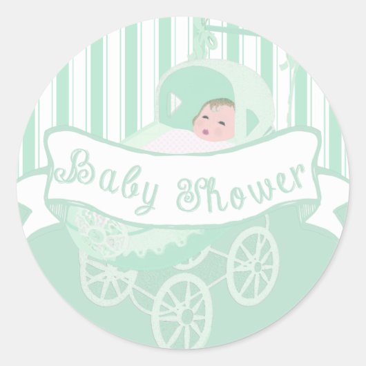 Kute  banner Baby Boy Shower Sticker (Voorkant)