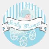 Kute banner Baby Boy Shower Sticker (Voorkant)