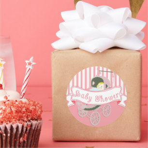 Kute  banner Baby Girl Shower Sticker