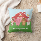 Kute Barn Farm Animals Kinder Nursery Room Decor Kussen (Deken)