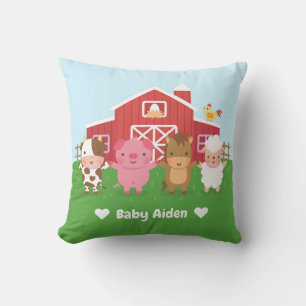 Kute Barn Farm Animals Kinder Nursery Room Decor Kussen