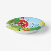 Kute Barnyard Animals, Farmer, Tractor Birthday Papieren Kommen (Gebogen)