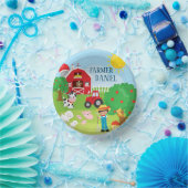 Kute Barnyard Animals, Farmer, Tractor Birthday Papieren Kommen (Feest)