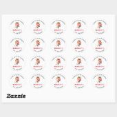 Kute Baseball Sports Boys Birthday Party Hartelijk Ronde Sticker (Vel)