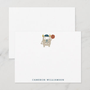 Kute Basketball Monster Persoonlijke Stationery Bedankkaart