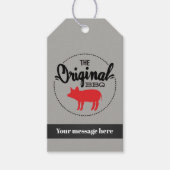 Kute BBQ varkensnamen label toevoegen Cadeaulabel (Voorkant)