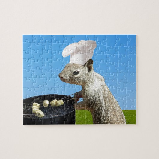 Kute BBQing Squirrel Legpuzzel (Horizontaal)