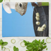 Kute BBQing Squirrel Theedoek (Gevouwen)