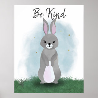 Kute Be-achtige Bunny Gender Neutral Poster