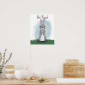 Kute Be-achtige Bunny Gender Neutral Poster (Keuken)