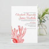 Kute Beach Destination Wedding Invitations Kaart (Staand voorkant)