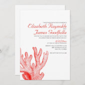 Kute Beach Destination Wedding Invitations Kaart (Voorkant / Achterkant)