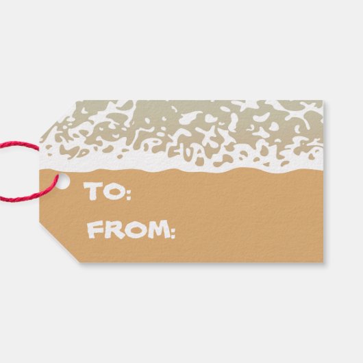 Kute beach krab voegt berichtnamen label toe cadeaulabel (Achterkant Horizontaal)