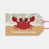 Kute beach krab voegt berichtnamen label toe cadeaulabel (Voorkant (Horizontaal))