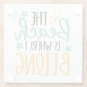 Kute Beach Onderzetter Glazen Onderzetter (Achterkant)