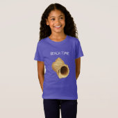 Kute Beach Time Seashell T-shirt (Voorkant volledig)