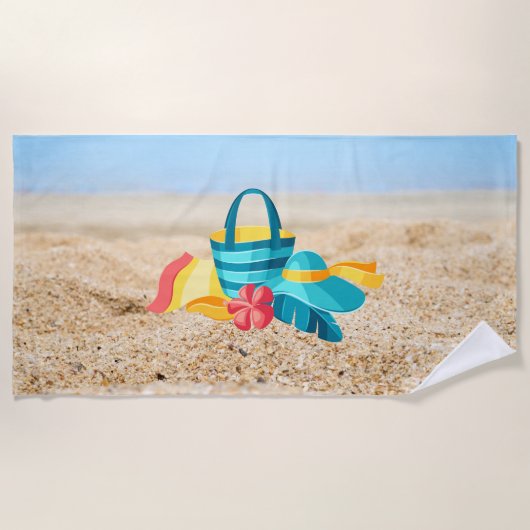 Kute Beach Towel Strandlaken (Voorkant)