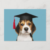 Kute beagle puppy in een afgestudeerde dop briefkaart (Voorkant)
