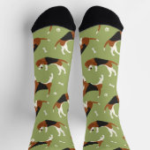 Kute Beagles Paws and Botten Green Sokken (Top)