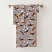 Kute beagles Paws and Botten Grey Bad Handdoek (Insitu)