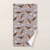 Kute beagles Paws and Botten Grey Bad Handdoek (Handdoek)