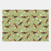Kute beagles Paws and Botten Grey Green Roze Inpakpapier Vel (Voorkant 2)