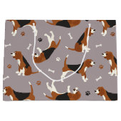 Kute beagles Paws and Botten Grey Groot Cadeauzakje (Voorkant)
