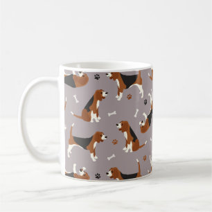 Kute beagles Paws and Botten Grey Koffiemok