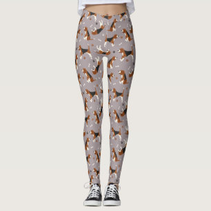 Kute beagles Paws and Botten Grey Leggings