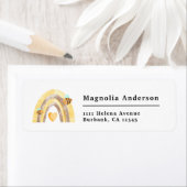 Kute bee Baby shower Return Address Label (Insitu)