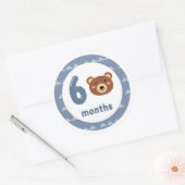 Kute Beer Baby Maandelijkse mijlpaal Ronde Sticker (Envelop)