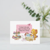 Kute beer en cupcakes, vriendelijk briefkaart (Staand voorkant)