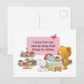 Kute beer en cupcakes, vriendelijk briefkaart (Voorkant / Achterkant)